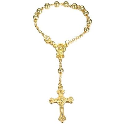 BOBIJOO Jewelry Mini Chapelet Voiture Camion Bracelet Marie Vierge Croix Pendentif Tout Or - Publicité BOBIJOO Jewelry Mini Chapelet Voiture Camion Bracelet Marie Vierge Croix Pendentif Tout Or - Publicité