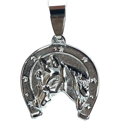 Felicidade Pendentif Fer à Cheval & Cheval en Acier Inoxydable Argenté – Symbole de Chance & Protection – Bijou Porte-Bonheur Unisexe Élégant – Idée Cadeau Unique - Publicité Felicidade Pendentif Fer à Cheval & Cheval en Acier Inoxydable Argenté – Symbole de Chance & Protection – Bijou Porte-Bonheur Unisexe Élégant – Idée Cadeau Unique - Publicité
