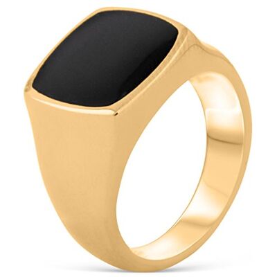 Akitsune Opus Ring Bague Design Femmes Hommes Acier Inoxydable Grand Sceau Minimaliste Or US 10 - Publicité Akitsune Opus Ring Bague Design Femmes Hommes Acier Inoxydable Grand Sceau Minimaliste Or US 10 - Publicité