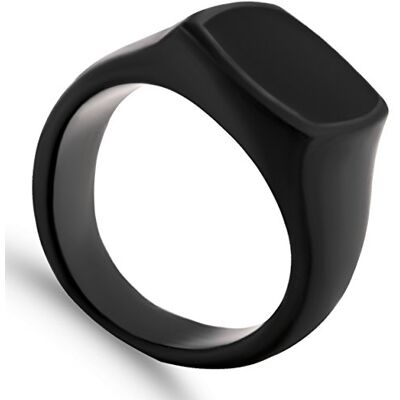 Akitsune Opus Bague Bague Design Femmes Hommes Acier Inoxydable Grand Sceau Minimaliste Noir Mat US 6 - Publicité Akitsune Opus Bague Bague Design Femmes Hommes Acier Inoxydable Grand Sceau Minimaliste Noir Mat US 6 - Publicité