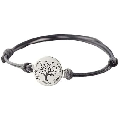 KRUI Bracelet Personnalisé Avec Nom, Arbre De Maman, Vie, Bracelet Réglable En Acier Inoxydable Avec Noms D'enfants, Cadeau Pour Maman, Bijoux (Argent) - Publicité KRUI Bracelet Personnalisé Avec Nom, Arbre De Maman, Vie, Bracelet Réglable En Acier Inoxydable Avec Noms D'enfants, Cadeau Pour Maman, Bijoux (Argent) - Publicité