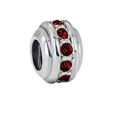 Quiges Argent 925 3D Bague de Pierres de Naissance en Cristal Charm Perle - Publicité Quiges Argent 925 3D Bague de Pierres de Naissance en Cristal Charm Perle - Publicité