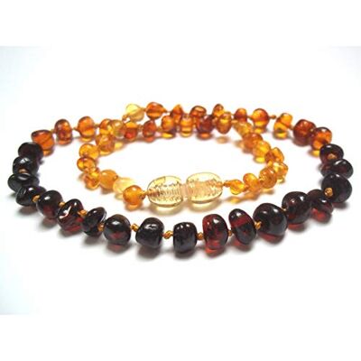 Amberta Collier Ambre 32cm. 100% Plus Haute Qualite Certifie l'Ambre la Baltique Authentique Collier Perles - Publicité Amberta Collier Ambre 32cm. 100% Plus Haute Qualite Certifie l'Ambre la Baltique Authentique Collier Perles - Publicité