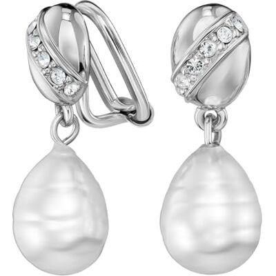 Traveller Boucles d'oreilles à clip Pendentif Perle Barok Plaqué or ou platine, Cristal - Publicité Traveller Boucles d'oreilles à clip Pendentif Perle Barok Plaqué or ou platine, Cristal - Publicité