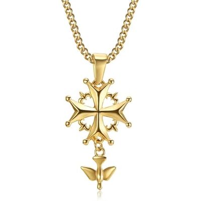 BOBIJOO Jewelry Pendentif Croix Huguenote Protestant Femme Enfant Or - Publicité BOBIJOO Jewelry Pendentif Croix Huguenote Protestant Femme Enfant Or - Publicité