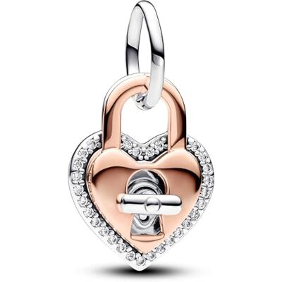 Pandora Moments Charms pendants en argent sterling et en métal plaqué or rose 14 carats - Publicité Pandora Moments Charms pendants en argent sterling et en métal plaqué or rose 14 carats - Publicité