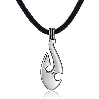 DonDon Collier en Cuir pour Homme 50 cm avec Pendentif en Acier Inoxydable dans différents modèles - Publicité DonDon Collier en Cuir pour Homme 50 cm avec Pendentif en Acier Inoxydable dans différents modèles - Publicité