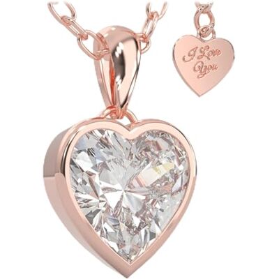 SERASAR Chaine Or Rose Bijoux Femme Argent 316L Acier 316L 18K Collier Coeur ras du cou St Valentin Anniversaire - Publicité SERASAR Chaine Or Rose Bijoux Femme Argent 316L Acier 316L 18K Collier Coeur ras du cou St Valentin Anniversaire - Publicité