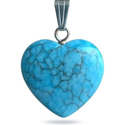 Felicidade Pendentif Cœur en Turquoise Naturelle – Bijou Élégant et Apaisant – Pierre Semi-Précieuse Énergétique – Cadeau Bien-Être, Protection & Lithothérapie – Sans Chaîne - Publicité Felicidade Pendentif Cœur en Turquoise Naturelle – Bijou Élégant et Apaisant – Pierre Semi-Précieuse Énergétique – Cadeau Bien-Être, Protection & Lithothérapie – Sans Chaîne - Publicité