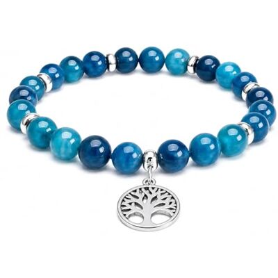 Felicidade Bracelet en Apatite Bleue Pierre Naturelle Perles de taille 8mm avec Charm Arbre de Vie Bijou Unisexe Élégant Cadeau Femme et Homme Cadeau Anniversaire Spirituel et Raffiné - Publicité Felicidade Bracelet en Apatite Bleue Pierre Naturelle Perles de taille 8mm avec Charm Arbre de Vie Bijou Unisexe Élégant Cadeau Femme et Homme Cadeau Anniversaire Spirituel et Raffiné - Publicité
