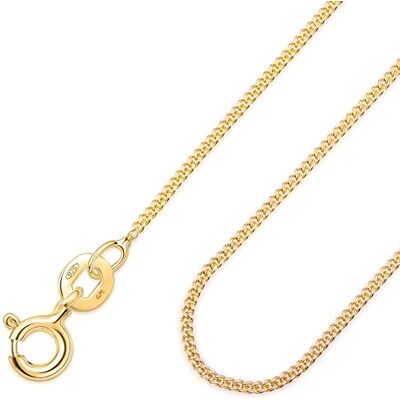 Amberta® Bijoux Collier Chaîne Argent 925/1000 Plaqué Or 18K Maille Gourmette Largeur 1.05 mm Longueur 40 45 50 55 60 70 cm (70 cm) - Publicité Amberta® Bijoux Collier Chaîne Argent 925/1000 Plaqué Or 18K Maille Gourmette Largeur 1.05 mm Longueur 40 45 50 55 60 70 cm (70 cm) - Publicité