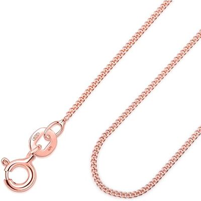 Amberta Collier en Or Rose pour Femme en Argent Sterling 925: Chaîne en Argent Rose 70 cm - Publicité Amberta Collier en Or Rose pour Femme en Argent Sterling 925: Chaîne en Argent Rose 70 cm - Publicité