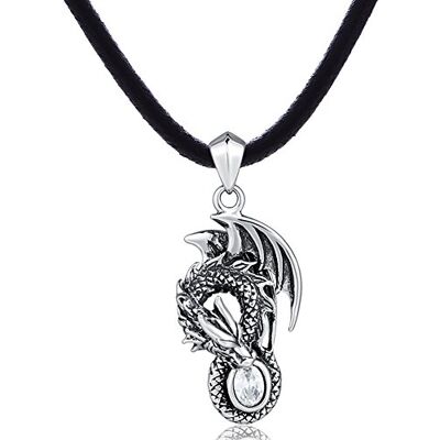 DonDon Collier en Cuir pour Homme 50 cm avec Pendentif en Acier Inoxydable dans différents modèles - Publicité DonDon Collier en Cuir pour Homme 50 cm avec Pendentif en Acier Inoxydable dans différents modèles - Publicité