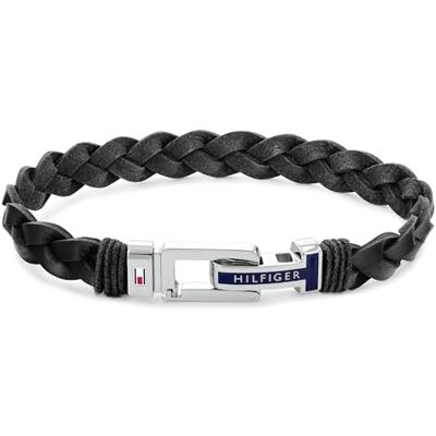 Tommy Hilfiger Jewelry Bracelet en Cuir Tressé pour Homme Disponible en Bleu ou Noir - Publicité Tommy Hilfiger Jewelry Bracelet en Cuir Tressé pour Homme Disponible en Bleu ou Noir - Publicité
