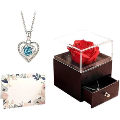 Generic Coffret Eternelle de Roses avec Bijoux,Rose Éternelle avec Collier Cœur Élégant,Coffret Cadeau Femme pour Anniversaire, Mariage,Saint-Valentin,Fête des Mères et Noël - Publicité Generic Coffret Eternelle de Roses avec Bijoux,Rose Éternelle avec Collier Cœur Élégant,Coffret Cadeau Femme pour Anniversaire, Mariage,Saint-Valentin,Fête des Mères et Noël - Publicité