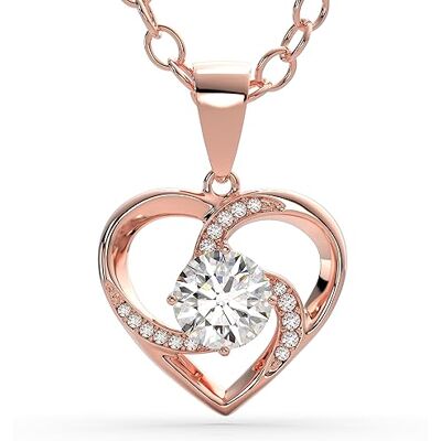 SERASAR Chaine Or Rose Bijoux Femme Argent 316L Acier 316L 18K Collier Coeur ras du cou St Valentin Anniversaire - Publicité SERASAR Chaine Or Rose Bijoux Femme Argent 316L Acier 316L 18K Collier Coeur ras du cou St Valentin Anniversaire - Publicité