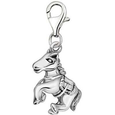 Quiges Charm Pendentif Breloque avec Fermoir Femme Plaqué Argent Cheval de Saut 3D - Publicité Quiges Charm Pendentif Breloque avec Fermoir Femme Plaqué Argent Cheval de Saut 3D - Publicité
