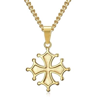 BOBIJOO Jewelry Pendentif Collier Femme Croix Occitane Cathare Toulouse Languedoc Acier Inoxydable Or Doré Plaqué - Publicité BOBIJOO Jewelry Pendentif Collier Femme Croix Occitane Cathare Toulouse Languedoc Acier Inoxydable Or Doré Plaqué - Publicité