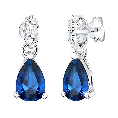 Elli Boucles d'Oreilles Femme Argent 925/1000 Saphir - Publicité Elli Boucles d'Oreilles Femme Argent 925/1000 Saphir - Publicité