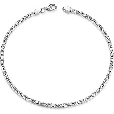 MATERIA by Matthias Wagner Bracelet chaîne royale en argent 925 rhodié pour homme, forme carrée #_22cm - Publicité MATERIA by Matthias Wagner Bracelet chaîne royale en argent 925 rhodié pour homme, forme carrée #_22cm - Publicité