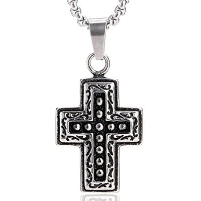 DonDon Collier Homme, 52 cm, avec Pendentif décorations argenté en Acier Inoxydable dans Une Pochette en Velours - Publicité DonDon Collier Homme, 52 cm, avec Pendentif décorations argenté en Acier Inoxydable dans Une Pochette en Velours - Publicité