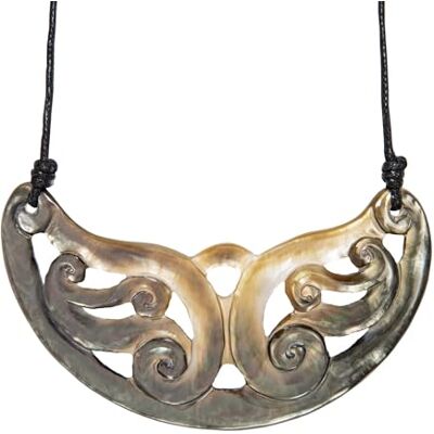 81stgeneration Mère Sculptée de Collier Plastron en Perles Ajourées en Spirale Grand Semi Pendentif Cercle avec Motif Maori Koru Collier Cordon Tendance pour Femme - Publicité 81stgeneration Mère Sculptée de Collier Plastron en Perles Ajourées en Spirale Grand Semi Pendentif Cercle avec Motif Maori Koru Collier Cordon Tendance pour Femme - Publicité