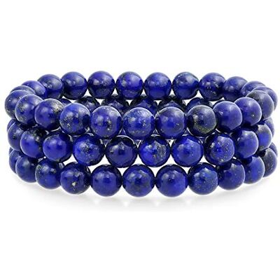 Bling Jewelry Paires De Bracelets Empilables En Pierres Rondes 8Mm Pour Femmes Adolescentes Hommes Multi-Brins Ajustables - Publicité Bling Jewelry Paires De Bracelets Empilables En Pierres Rondes 8Mm Pour Femmes Adolescentes Hommes Multi-Brins Ajustables - Publicité
