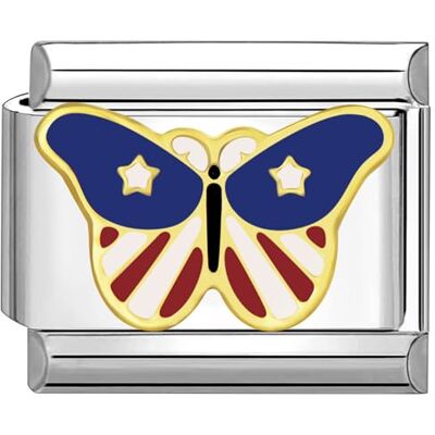 Quiges 9mm Italian Style Charm Link Module en acier inoxydable papillon pour les charme bracelets de style italien - Publicité Quiges 9mm Italian Style Charm Link Module en acier inoxydable papillon pour les charme bracelets de style italien - Publicité