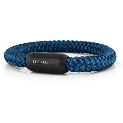 Akitsune Portus Bracelet Corde Voile Boucle magntique Bracelet Femme Ancre Homme Maritime Noir Mat Bleu Marine 18cm - Publicité Akitsune Portus Bracelet Corde Voile Boucle magntique Bracelet Femme Ancre Homme Maritime Noir Mat Bleu Marine 18cm - Publicité