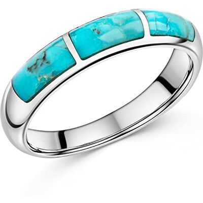 MATERIA by Matthias Wagner Bague Turquoise en Argent 925 pour Femme Véritable Bijou en Pierre Semi-précieuse, 59 (18.8mm Ø), Argent sterling Pierre précieuse - Publicité MATERIA by Matthias Wagner Bague Turquoise en Argent 925 pour Femme Véritable Bijou en Pierre Semi-précieuse, 59 (18.8mm Ø), Argent sterling Pierre précieuse - Publicité