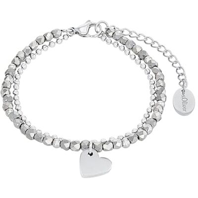 s.Oliver Bracelet en argent sterling 925/acier inoxydable pour femme, bracelet cœur, livré dans un coffret cadeau. Publicité s.Oliver Bracelet en argent sterling 925/acier inoxydable pour femme, bracelet cœur, livré dans un coffret cadeau. Publicité