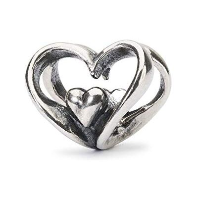 Trollbeads Charm en Argent Sterling avec cœur et cœur Argenté, Taille Unique, Argent, Pas de gemme - Publicité Trollbeads Charm en Argent Sterling avec cœur et cœur Argenté, Taille Unique, Argent, Pas de gemme - Publicité
