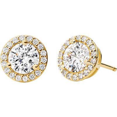 Michael Kors Boucles d’oreilles pour femme en métal doré ornées de pierres semi-précieuses avec fermoir à tige - Publicité Michael Kors Boucles d’oreilles pour femme en métal doré ornées de pierres semi-précieuses avec fermoir à tige - Publicité