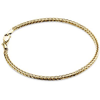 MIORE Bracelet Femme Or Jaune 9 Carats (375), Maille Épi Souple 1,5 mm, Fermoir Mousqueton, Chaine Maille Épi Longueur 19,5 cm, Bracelet Or Hypoallergénique, Fabriqué en Italie, Avec Coffret Bijoux - Publicité MIORE Bracelet Femme Or Jaune 9 Carats (375), Maille Épi Souple 1,5 mm, Fermoir Mousqueton, Chaine Maille Épi Longueur 19,5 cm, Bracelet Or Hypoallergénique, Fabriqué en Italie, Avec Coffret Bijoux - Publicité