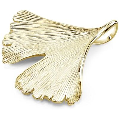 MATERIA by Matthias Wagner Pendentif feuille de ginkgo pour femme en argent 925 plaqué or #KA-277-Gold_Ohne_Kette - Publicité MATERIA by Matthias Wagner Pendentif feuille de ginkgo pour femme en argent 925 plaqué or #KA-277-Gold_Ohne_Kette - Publicité