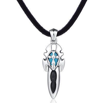 DonDon Collier en Cuir pour Homme 50 cm avec Pendentif Acier Inoxydable Porte-Bonheur - Publicité DonDon Collier en Cuir pour Homme 50 cm avec Pendentif Acier Inoxydable Porte-Bonheur - Publicité
