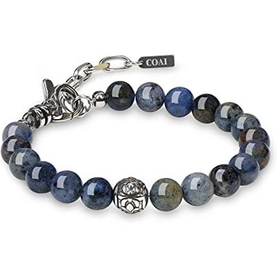 COAI Bracelet Perle Dumortiérite Charm Fleur de Lis Acier Inoxydable Homme - Publicité COAI Bracelet Perle Dumortiérite Charm Fleur de Lis Acier Inoxydable Homme - Publicité