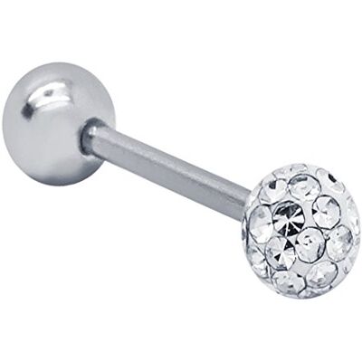 SoulCats Piercing Anneau Barbell Langue Sein Strass Cristal de Tige en Acier Chirurgical, Couleur: Blanc, Longueur: 6 mm - Publicité SoulCats Piercing Anneau Barbell Langue Sein Strass Cristal de Tige en Acier Chirurgical, Couleur: Blanc, Longueur: 6 mm - Publicité