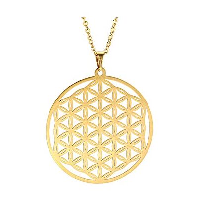 BlackAmazement Pendentif Collier en acier inoxydable 316L Fleur de vie Ornement Argent Rose Or Femme Homme, Acier inoxydable - Publicité BlackAmazement Pendentif Collier en acier inoxydable 316L Fleur de vie Ornement Argent Rose Or Femme Homme, Acier inoxydable - Publicité