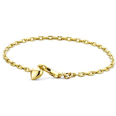 MIORE Bracelet Femme Or Jaune 9 Carats (375), Pendentif Cœur, Chaine Maille Forçat 19 cm, Fermoir Mousqueton, Bracelet Charms Hypoallergénique, Fabriqué en Italie, Avec Coffret Bijoux - Publicité MIORE Bracelet Femme Or Jaune 9 Carats (375), Pendentif Cœur, Chaine Maille Forçat 19 cm, Fermoir Mousqueton, Bracelet Charms Hypoallergénique, Fabriqué en Italie, Avec Coffret Bijoux - Publicité