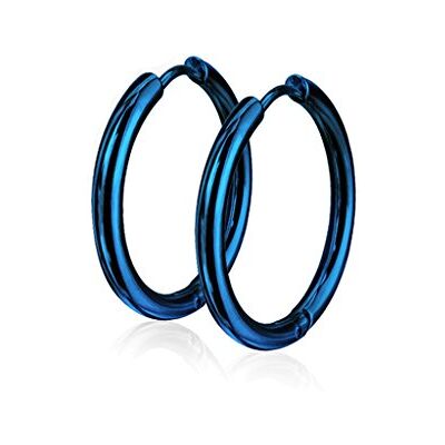 BlackAmazement Lot de 2 paires de boucles d'oreilles créoles Hinged Huggie en acier inoxydable 316L 1016 mm Bleu noir rose doré argenté Arcenciel Homme et femme - Publicité BlackAmazement Lot de 2 paires de boucles d'oreilles créoles Hinged Huggie en acier inoxydable 316L 1016 mm Bleu noir rose doré argenté Arcenciel Homme et femme - Publicité