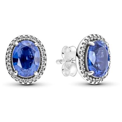 Pandora Timeless Clous d’oreilles Halo spectaculaire scintillants en argent sterling avec cristal bleu et zircones cubiques transparentes - Publicité Pandora Timeless Clous d’oreilles Halo spectaculaire scintillants en argent sterling avec cristal bleu et zircones cubiques transparentes - Publicité