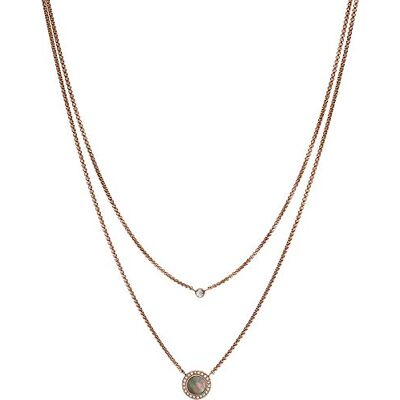 Fossil Collier pour femme avec double disque - Publicité Fossil Collier pour femme avec double disque - Publicité