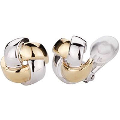 Traveller boucles d'oreilles clip 22kt doré ou bicolore noeud - Publicité Traveller boucles d'oreilles clip 22kt doré ou bicolore noeud - Publicité