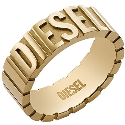 Diesel Bague pour homme en acier inoxydable ton or, DX1439710 - Publicité Diesel Bague pour homme en acier inoxydable ton or, DX1439710 - Publicité