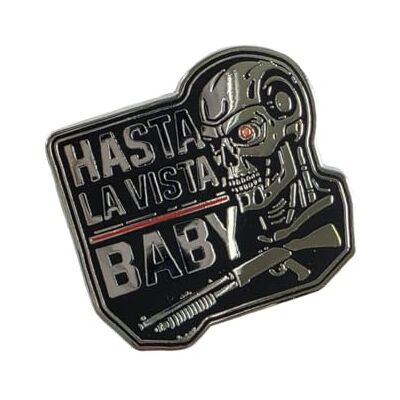 Clj Charles Le Jeune Pin's Hasta La Vista, Baby Tête de mort qualité de finition Epingle Broche Badge PINS PHRASES ET CITATIONS - Publicité Clj Charles Le Jeune Pin's Hasta La Vista, Baby Tête de mort qualité de finition Epingle Broche Badge PINS PHRASES ET CITATIONS - Publicité