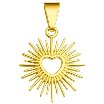 Felicidade Pendentif Sacré-Cœur Rayonnant en Acier Inoxydable – Disponible en Doré & Argenté – Symbole Spirituel d’Amour & de Foi – Bijou Religieux & Tendance Unisexe (Doré) - Publicité Felicidade Pendentif Sacré-Cœur Rayonnant en Acier Inoxydable – Disponible en Doré & Argenté – Symbole Spirituel d’Amour & de Foi – Bijou Religieux & Tendance Unisexe (Doré) - Publicité