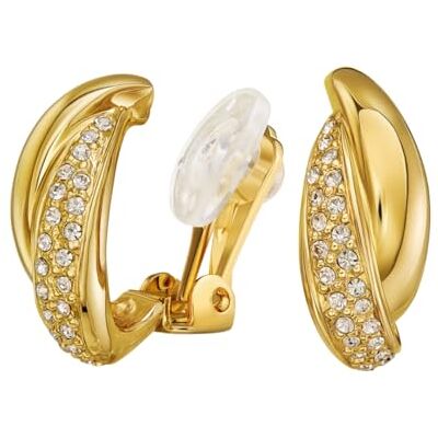 Traveller Boucles d'oreilles à clip Plaqué or 22 carats Cristaux 157683 - Publicité Traveller Boucles d'oreilles à clip Plaqué or 22 carats Cristaux 157683 - Publicité