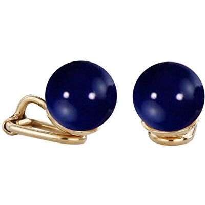 Traveller Boucles d'oreille clip Pour Femme Perle 10mm "Lapis" 22ct dorées - Publicité Traveller Boucles d'oreille clip Pour Femme Perle 10mm "Lapis" 22ct dorées - Publicité