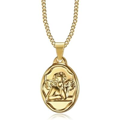 BOBIJOO Jewelry Pendentif Médaille Ange Gardien Gabriel Baptême Naissance Enfant Bébé Acier Or Doré Plaqué Chaîne - Publicité BOBIJOO Jewelry Pendentif Médaille Ange Gardien Gabriel Baptême Naissance Enfant Bébé Acier Or Doré Plaqué Chaîne - Publicité